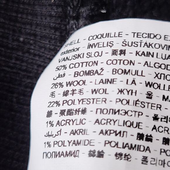 Desigual Raglan Plaid Sleeves Ribbed Knit Striped Collar Cuffs Sweatshirt Size M - Picture 9 of 9